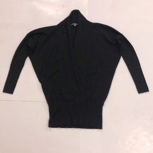 Vince XS Black Sweater Cashmere Wrap Long Sleeve V-neck Excellent Condition